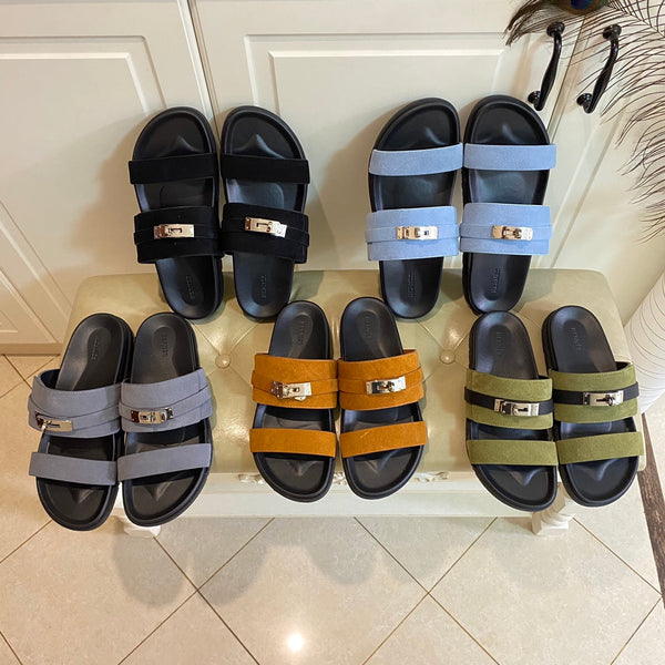 HM Jackson Sandal Light Moss Green Suede 958056