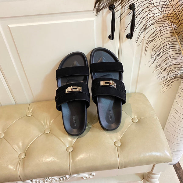 HM Jackson Sandal Black Suede 958058