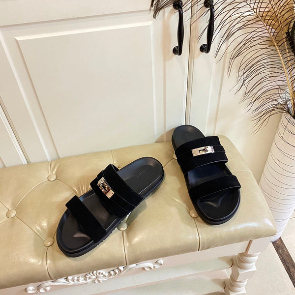 HM Jackson Sandal Black Suede 958058