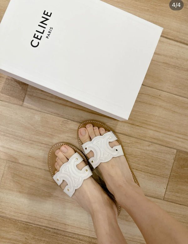 Celine Slipper Logo Cowhide 374743