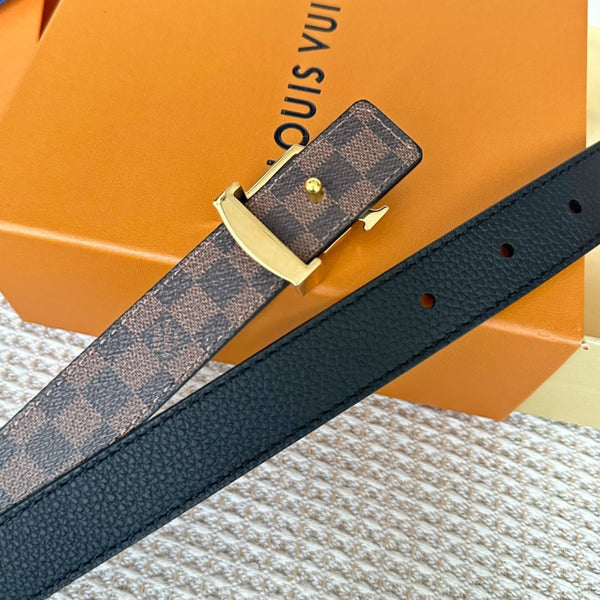 LV ICONIC 25 MM IN BROWN DAMIER CALFSKIN GOLD HARDWARE