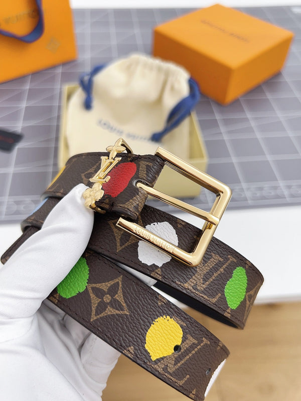 LV BLOOM 30 MM IN COLORFUL MONOGRAM CALFSKIN GOLD HARDWARE