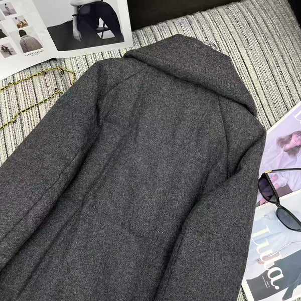 LP 25 Mid-Length Jacket Gray Wool Fabric Down 308180