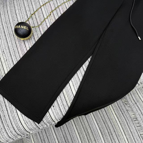 Chanel Pantalon en Laine Noir 2025 318973