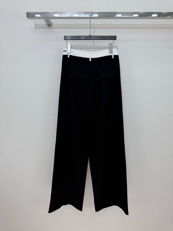 MM6 Curved Blade Cargo Pants Black Cotton 387963