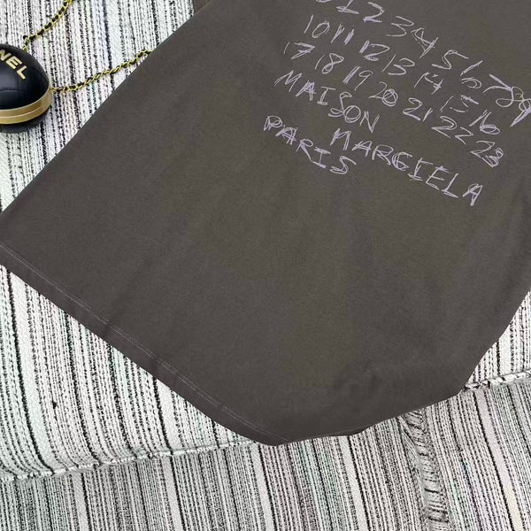 MM6 Crew Neck Short-Sleeved T-Shirt Taupe Cotton 387960