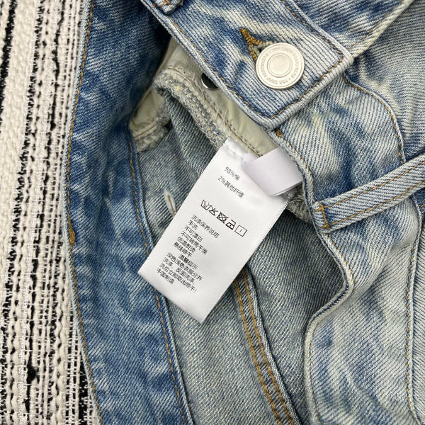MM6 Capri Pants Light Wash Baggy Denim 387957