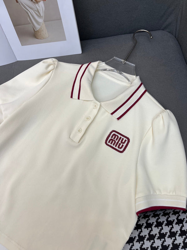 Miu 25C Polo Shirt Mix Short Skirt 228562