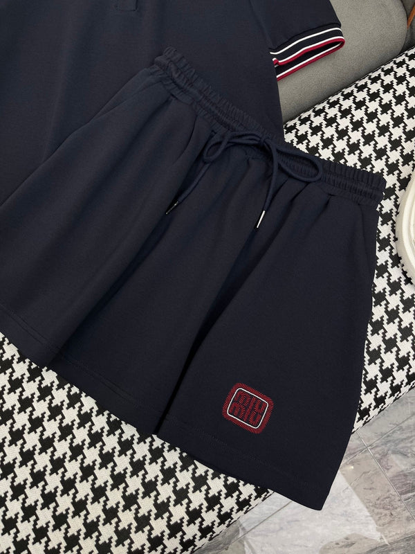 Miu 25C Polo Shirt Mix Short Skirt 228562
