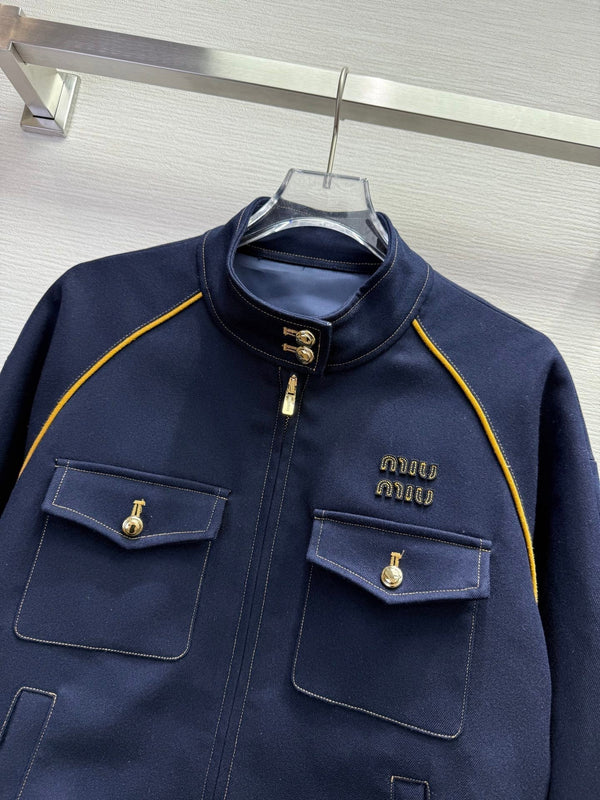 Miu Miu 25 Stand-up Collar Jacket Cotton 304185