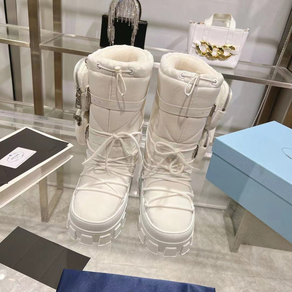 SCARPONI DA SCI IN RE-NYLON CON BORSA BIANCA