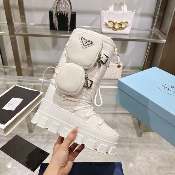 SCARPONI DA SCI IN RE-NYLON CON BORSA BIANCA