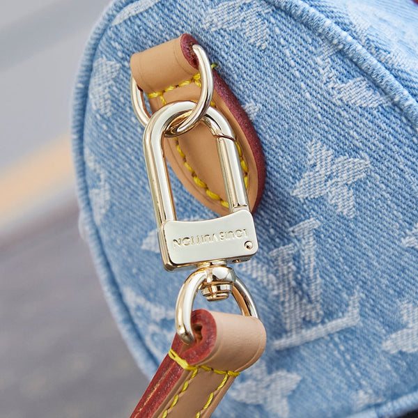 NANO SPEEDY 16 IN DENIM MONOGRAM AZZURRO