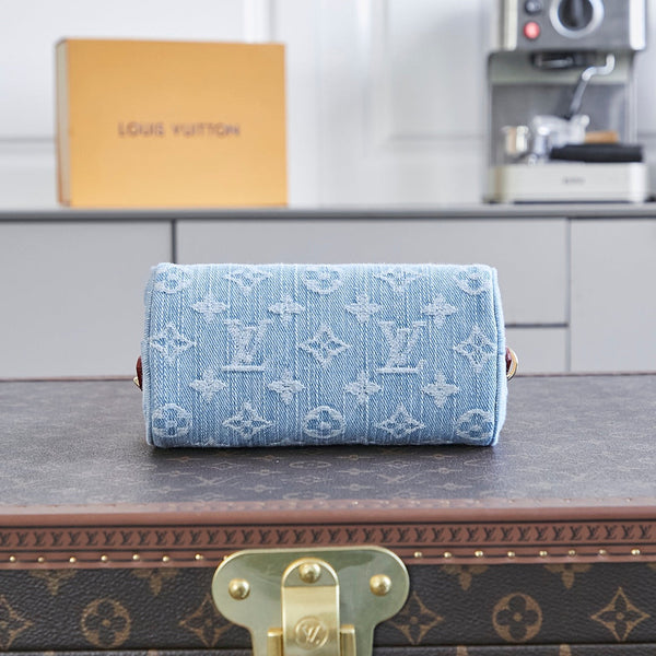 NANO SPEEDY 16 IN DENIM MONOGRAM AZZURRO