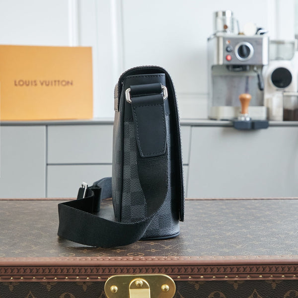 DISTRICT 25 IN TELA DAMIER GRAPHITE GRIGIO NERO