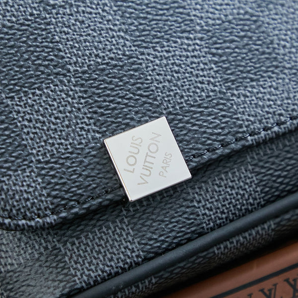 DISTRICT 25 IN TELA DAMIER GRAPHITE GRIGIO NERO