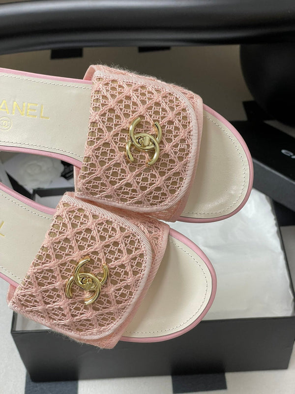 CC 25S Borsa con fibbia Mule Tessuto in pizzo rosa Pelle di pecora bianca 247592