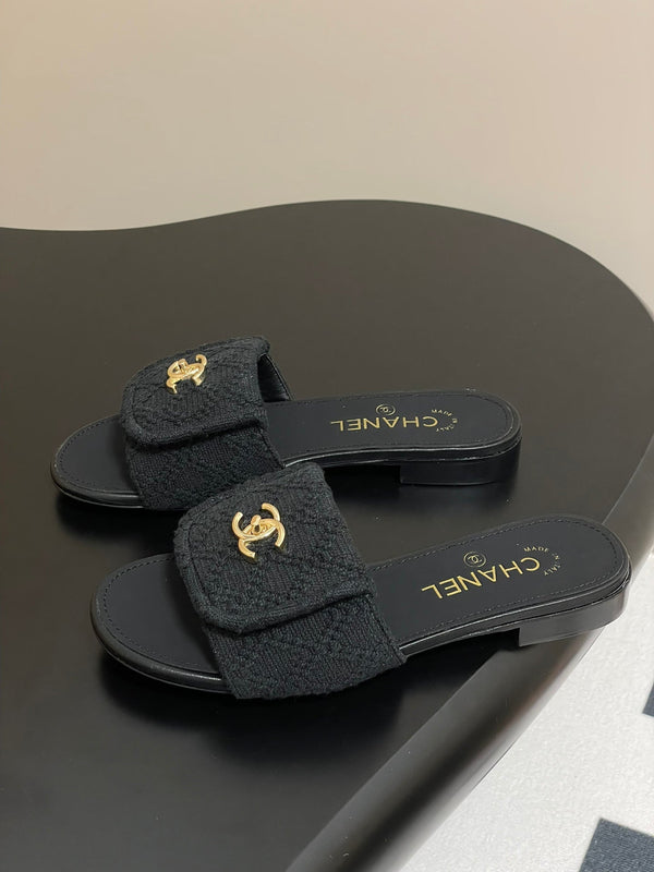 CC 25S Borsa con fibbia Mule in tessuto nero e pelle di pecora 247597