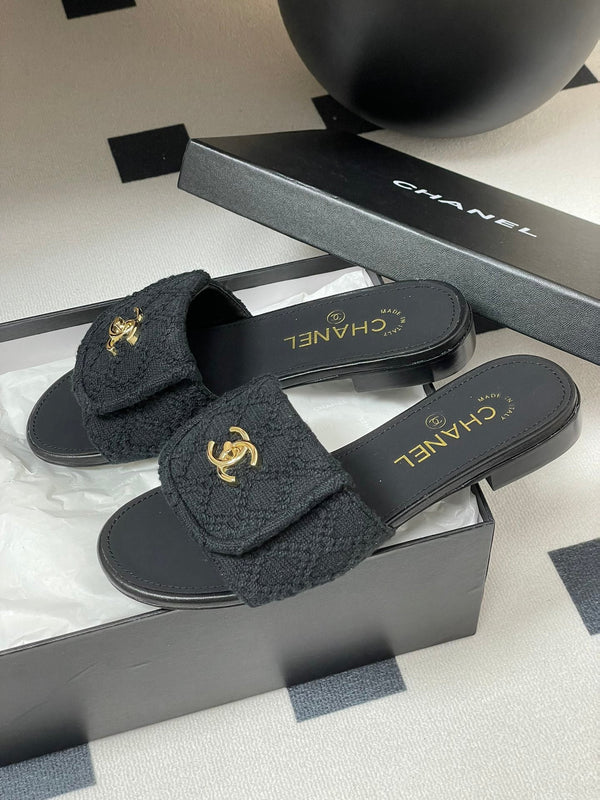 CC 25S Borsa con fibbia Mule in tessuto nero e pelle di pecora 247597