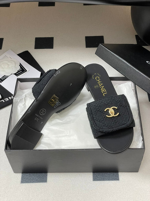 CC 25S Borsa con fibbia Mule in tessuto nero e pelle di pecora 247597