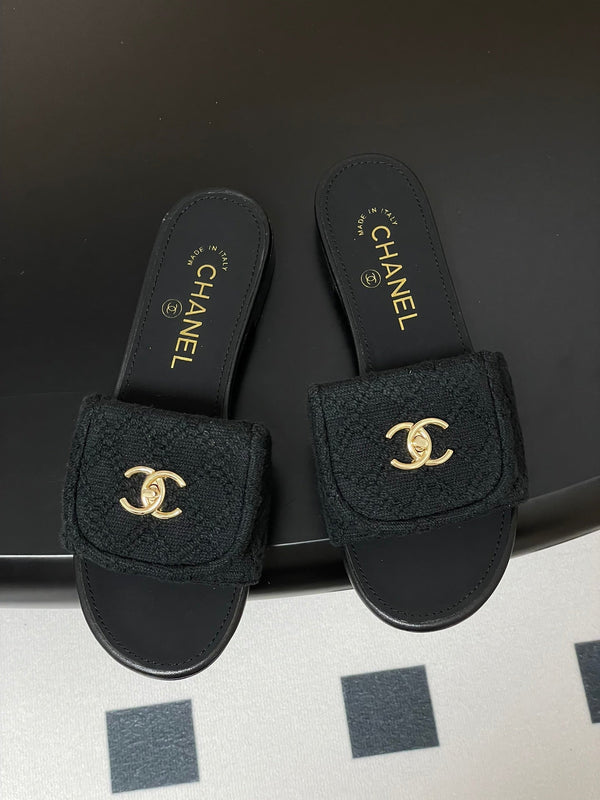 CC 25S Borsa con fibbia Mule in tessuto nero e pelle di pecora 247597