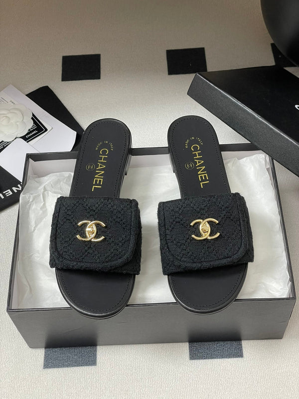 CC 25S Borsa con fibbia Mule in tessuto nero e pelle di pecora 247597