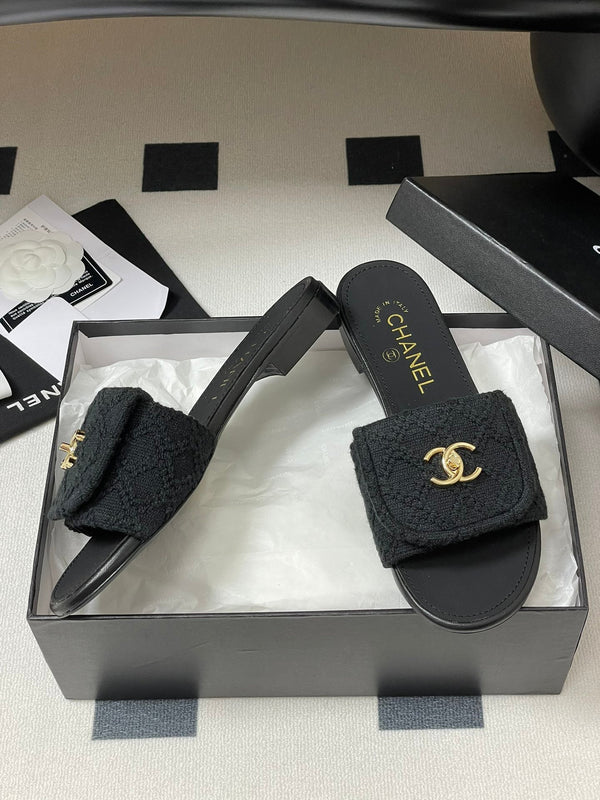 CC 25S Borsa con fibbia Mule in tessuto nero e pelle di pecora 247597