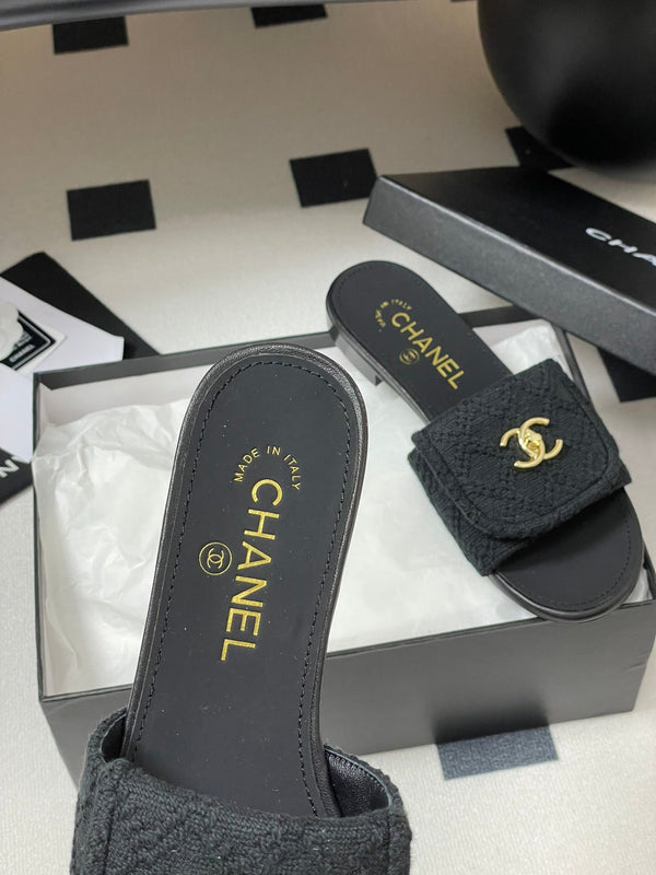 CC 25S Borsa con fibbia Mule in tessuto nero e pelle di pecora 247597