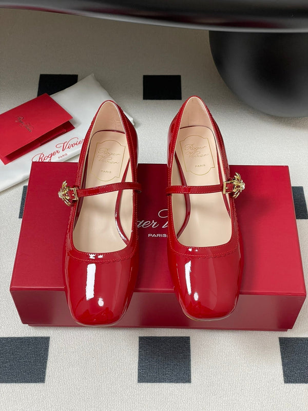 Viv 25 Mary Jane 2.5cm Red Patent Calf Leather 247890