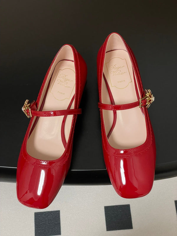 Viv 25 Mary Jane 2.5cm Red Patent Calf Leather 247890
