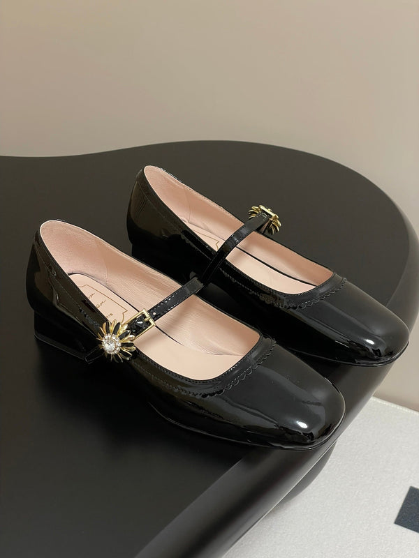 Viv 25 Mary Jane 2.5cm Black Patent Calf Leather 247892