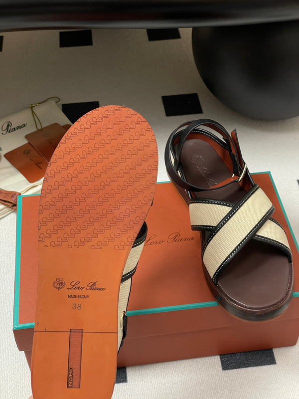 LP Sandal Beige Brown Cowhide 312168