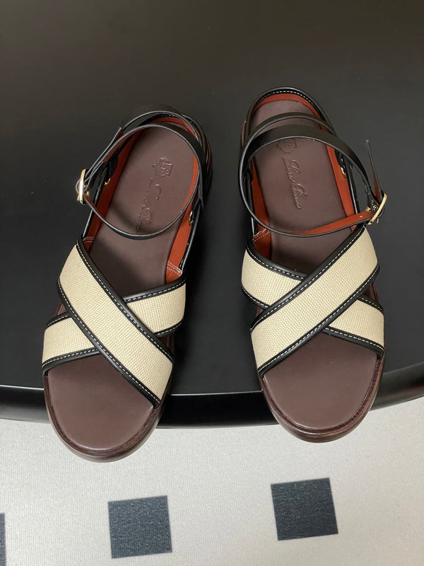 LP Sandal Beige Brown Cowhide 312168