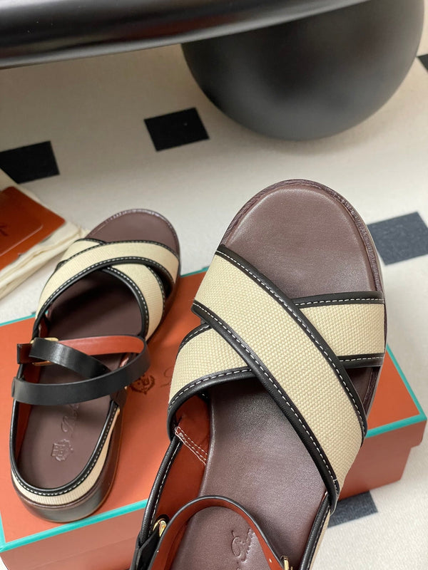 LP Sandal Beige Brown Cowhide 312168