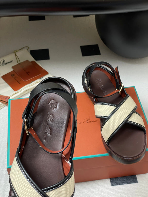 LP Sandal Beige Brown Cowhide 312168