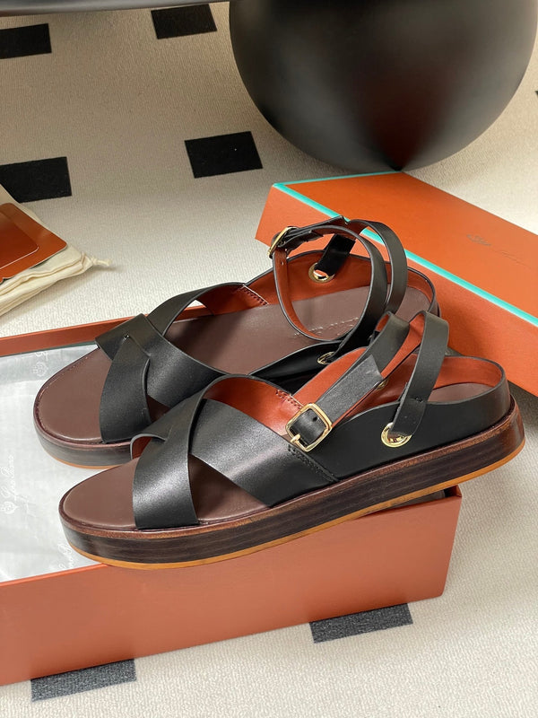 LP Sandal Black Brown Cowhide 312170