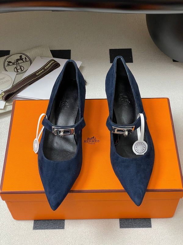 HM 25 Kiara Pumps Navy Blue Calfskin 319762