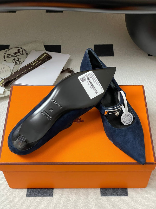 HM 25 Kiara Pumps Navy Blue Calfskin 319762