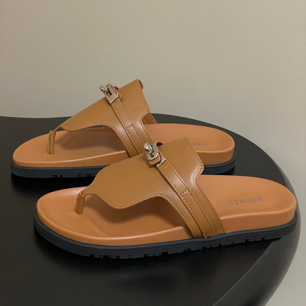 Sandalo HM Empire in pelle di vacchetta marrone 377540
