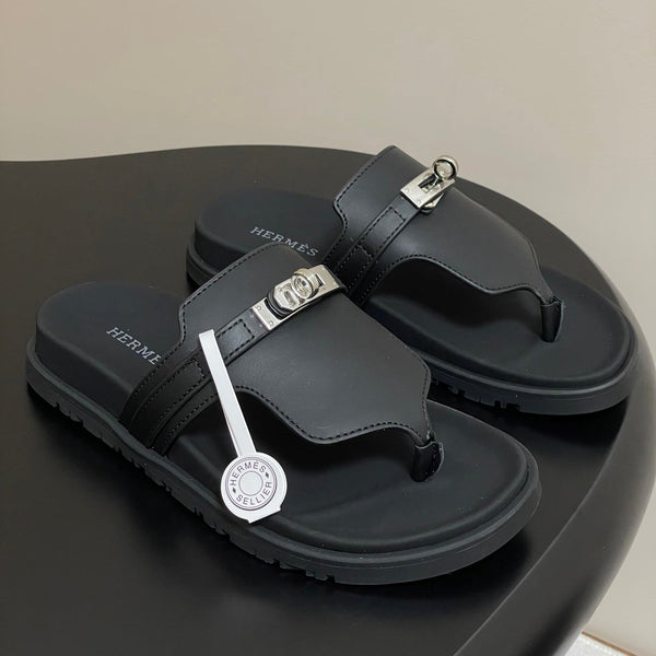 Sandalo HM Empire in pelle di vacchetta nera 377543