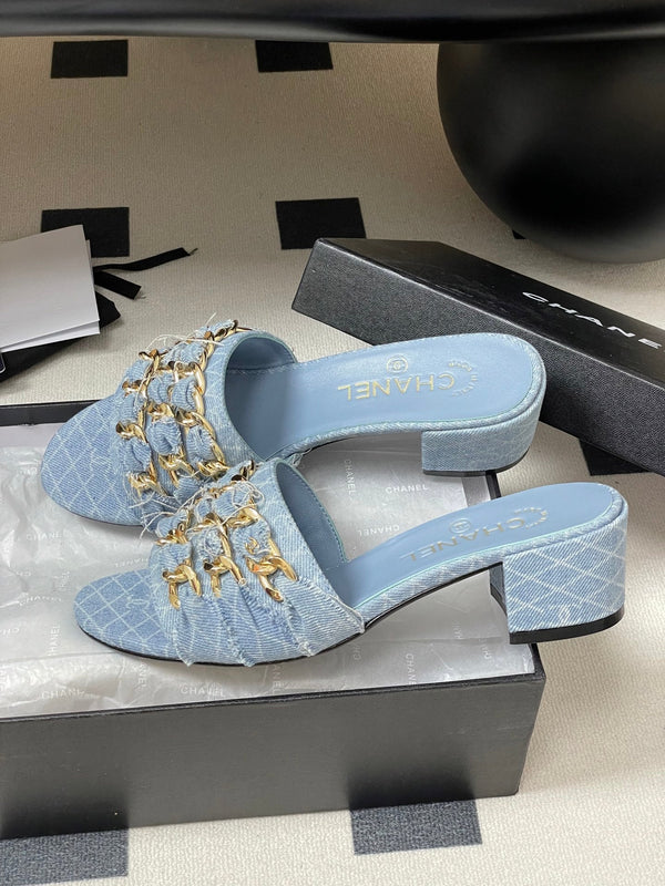 CC 25 Denim Mule Blue Sheepskin 364717