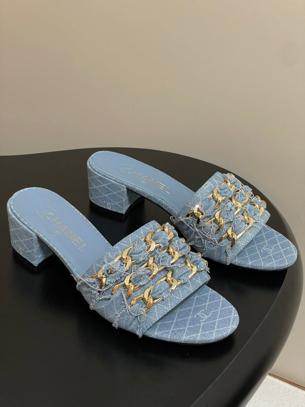CC 25 Denim Mule Blue Sheepskin 364717