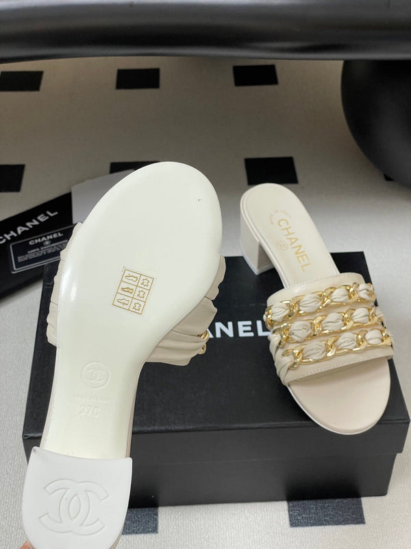 CC 25 Mule 5cm White Sheepskin 364719