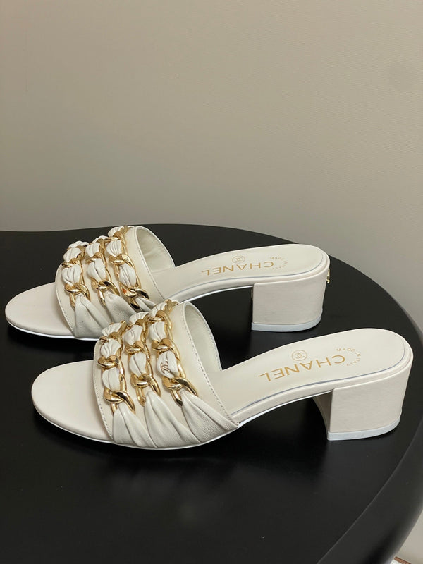 CC 25 Mule 5cm White Sheepskin 364719