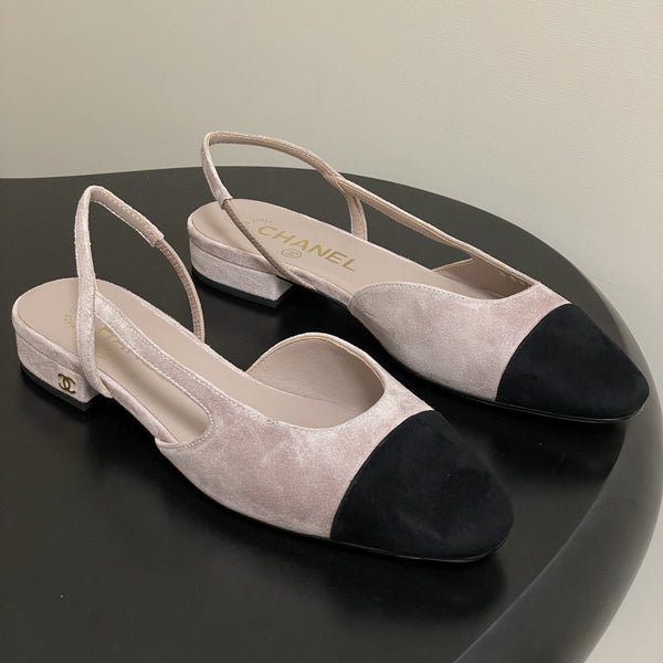 CC 25 SlingBack Flat 20mm Blush Pink Suede 393994