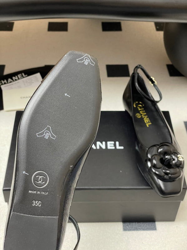 CC 25s Métiers d’art Ballet flats 10mm Black Cowhide 413310