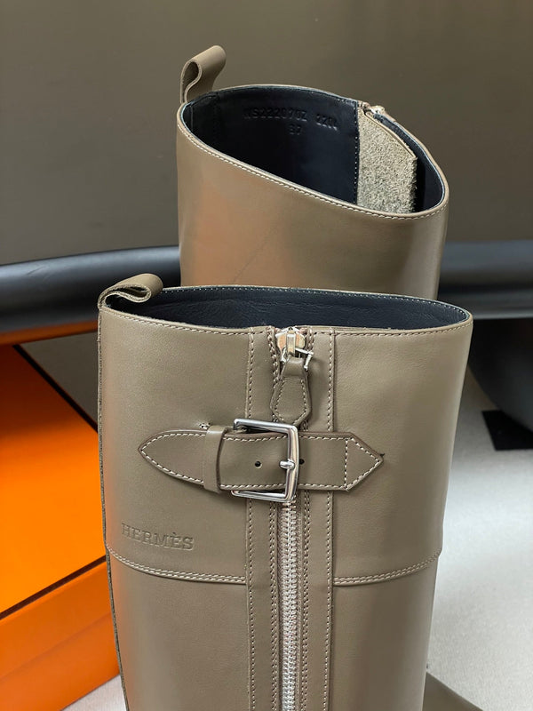 HM Jumping Boots 50mm Light Brown Edge Lock Calfskin