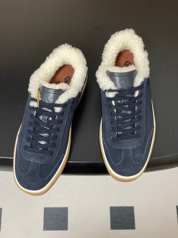 LP 25 Fur Sneaker Navy Blue Suede Cowhide 534664