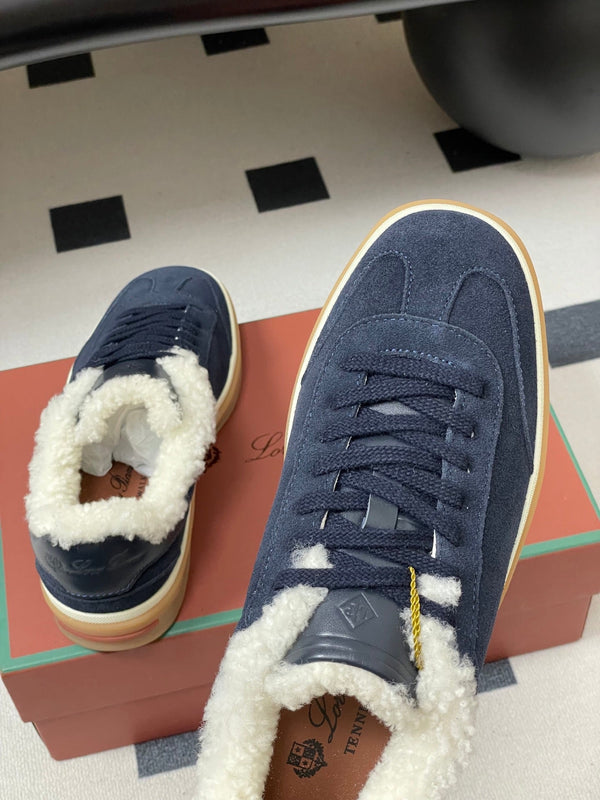 LP 25 Fur Sneaker Navy Blue Suede Cowhide 534664