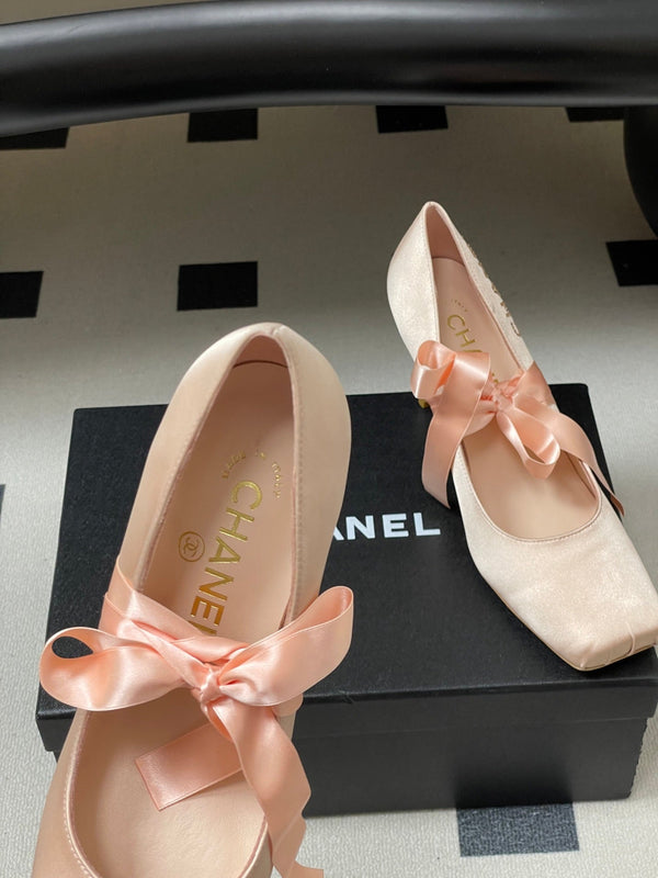 CC 26 Pompe Satin Soie Rose 593135